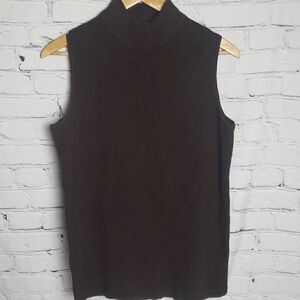 Preswick and Moore Brown Sleeveless Sweater